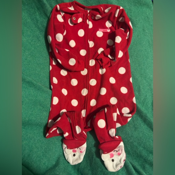 Carter's Other - Carter's Red and White Polka Dot Footie Pajamas size 18 months